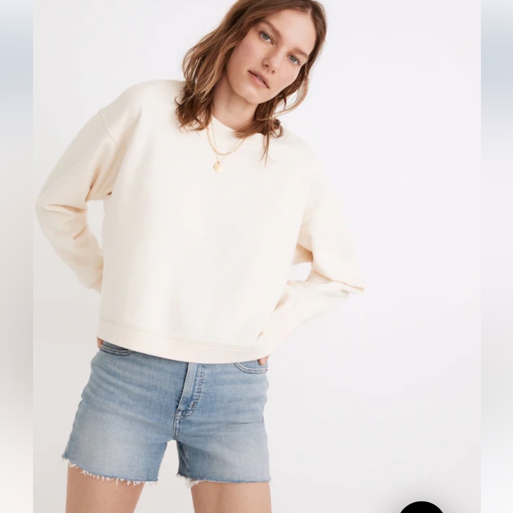 Madewell (Re)sourced Cotton Swing Sweatshirt, antique cream
